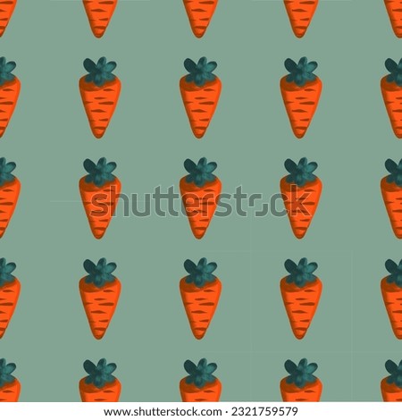 Seamless pattern of a cartoon carrot