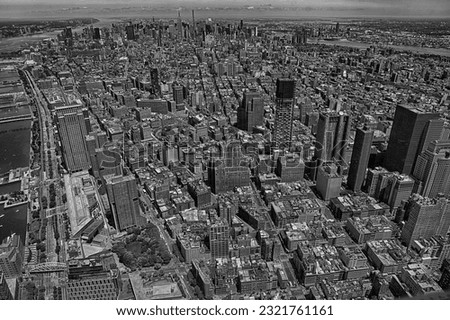 NEW YORK - USA - 13 JUNE 2015 city view from highest in the city freedom tower
