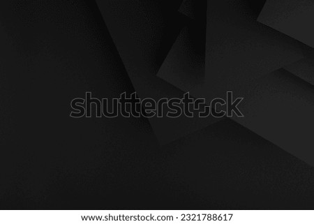 Luxury black abstract geometric background with pattern of angles, polygons and triangles in contemporary minimalist style, copy space, border, for design, text, advertising, flyer, poster, card. Royalty-Free Stock Photo #2321788617