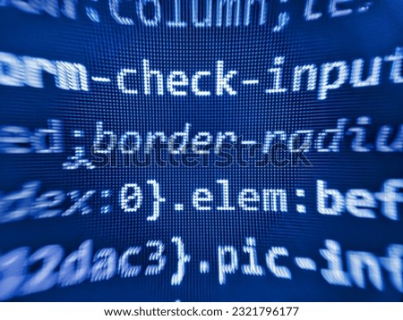 Web app coding. Binary code digital technology background. Simple website HTML code with colorful tags in browser. Binary with Skull Screen, Wannacry, Ransomware Virus Background
