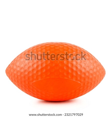 Ball (dog toy) isolated on white background. Free space for text.