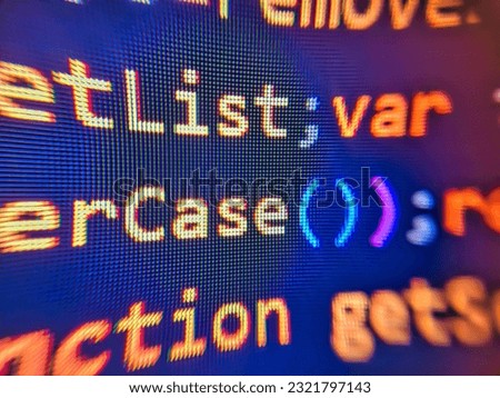 Code background. Binary code background. Coding application by programmer developer. Abstract technology background. Data optimization. Closeup of Java Script and HTML code