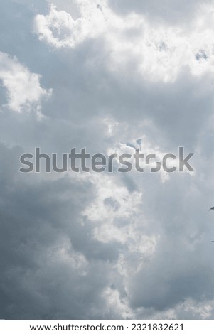 Picture of a cloudy sky. Storm clouds