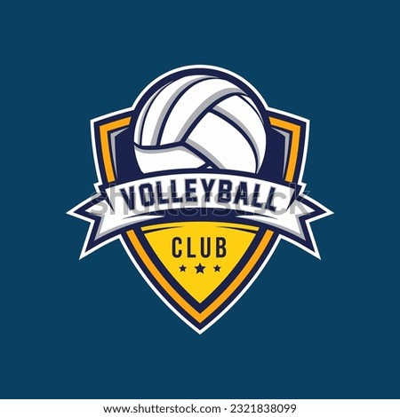 Volleyball Logo Badge, Logo Sport