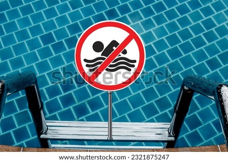 No Swimming Sign Premium High Resolution Image