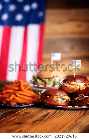 American cuisine. 4th of July celebration.