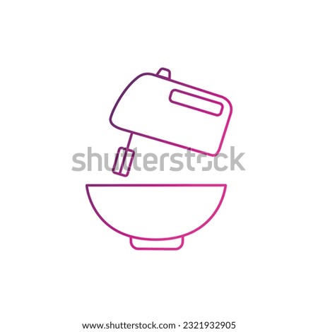 Gradient kitchen mixer icon on white background. vector illustration. EPS 10