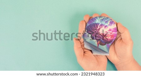 Stress and migraine seizure, alzheimer and epilepsy disorder, brain waves, mental health concept Royalty-Free Stock Photo #2321948323