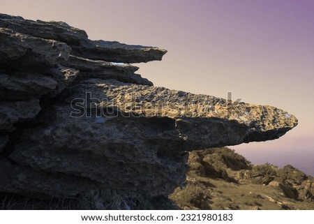 photographic report onThe petrified forest of San Andrés de Teixido, natural paradise, unique rock formations, capricious forms of stones, telluric place,  Galicia, Spain