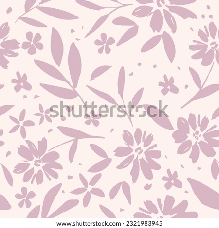 cute floral seamless pattern vector illustration
