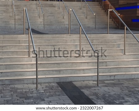 Stairway outside Rogers Centre Toronto under night lighting Royalty-Free Stock Photo #2322007267
