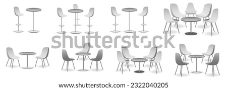set of realistic trade exhibition stand or white blank exhibition kiosk or stand booth corporate commercial. eps vector
 Royalty-Free Stock Photo #2322040205