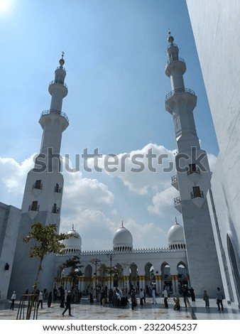 The view of Syekh Zayed Mosque. Big Indonesian Mosque located in Surakarta, Indonesia Royalty-Free Stock Photo #2322045237