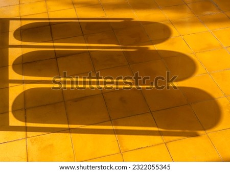 Light and shadow on the vintage floor