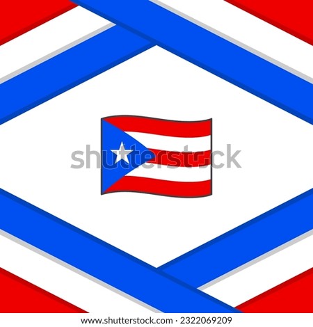Puerto Rico Flag Abstract Background Design Template. Puerto Rico Independence Day Banner Social Media Post. Puerto Rico Template