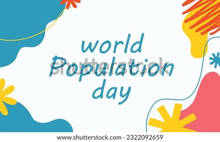 world population day social media post. vector design
