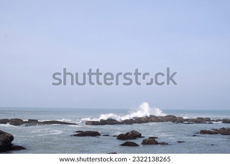 Varkala beach, rock cliff, town in the south Indian state of Kerala