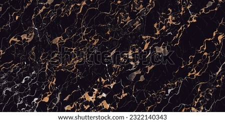 black Portoro marble with golden and white veins. Black golden natural texture of marbl. abstract black, white, gold and yellow marbel. hi gloss texture of marble stone for digital wall tiles design.