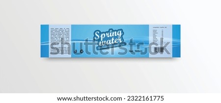 water packaging label. vector design. Royalty-Free Stock Photo #2322161775