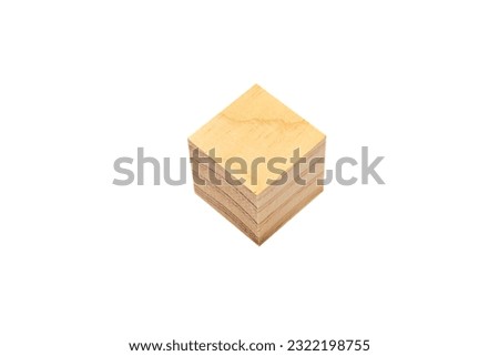 Wooden cube for conceptual design. Education game. isolated on a white background. clipping path