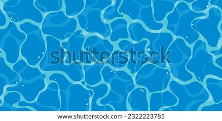 Summer sea poster template. Sea waves abstract backgrounds. Turquoise rippled water texture background. Shining blue water ripple pool abstract vector