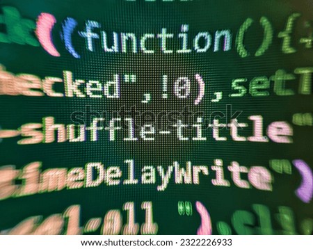 Web development code: CSSSASS styles preprocessor script lines. PHP data source file. Web site codes on computer monitor. Virus malware concept