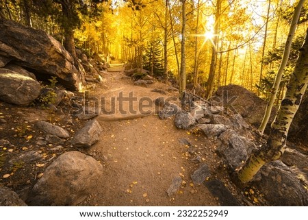 Rocky Mountain National Park Fall hike - such a beautiful place to visit the autumn trails Royalty-Free Stock Photo #2322252949