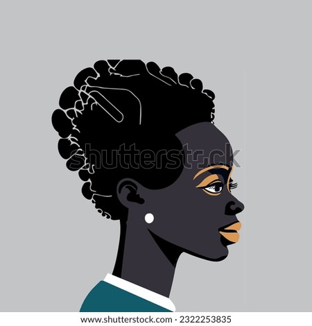 african american woman against racial discrimination black lives matter concept social problems of racism portrait vector illustration Royalty-Free Stock Photo #2322253835