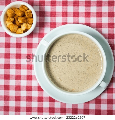 Mushroom soup photos. Food photography for restaurant and cafe menu. Soups pictures mushroom. Cream