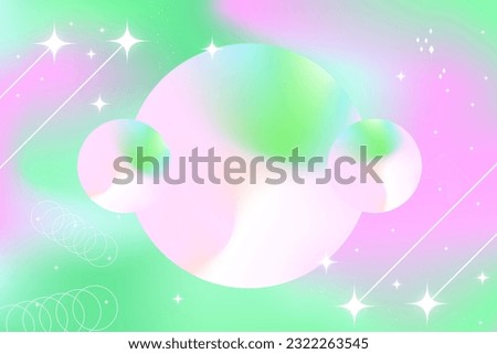 Beautiful Blue and Yellow Fantasy Pastel Background with twinkling stars, diamonds and geometric element designs. Cosmic Futuristic wallpaper. Vector Illustration. EPS 10. Royalty-Free Stock Photo #2322263545