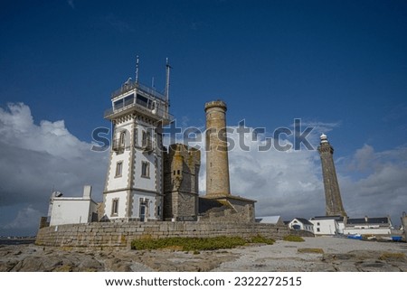 Penmarc'h. The semaphore, the old lighthouse, the old chapel and the lighthouse of Eckmühl. Finistère, Brittany	
 Royalty-Free Stock Photo #2322272515