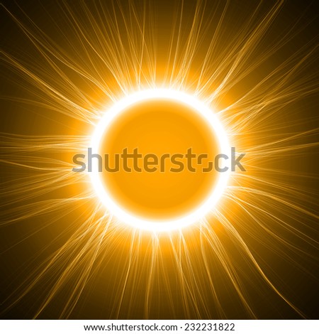 yellow energy ring abstract.conceptual vector design with free area in center for any object.