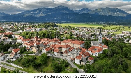 Radovljica, the Sweetest Slovenian Town. Is one of the most beautiful town centres in Slovenia. Royalty-Free Stock Photo #2322330817