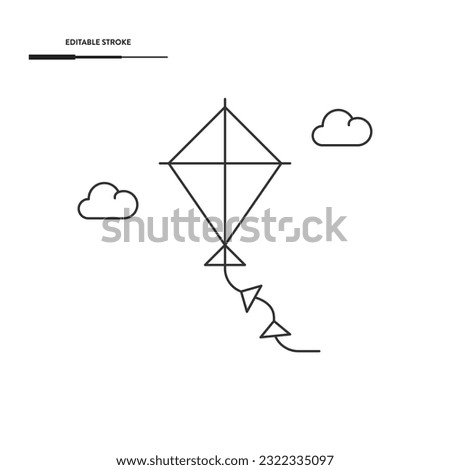 Kite Line Icon Vector Design.