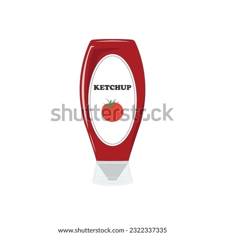 Realistic Ketchup Icon Vector Design.