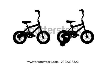 Kids Bike silhouette, high quality vector