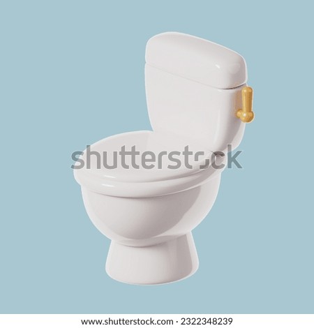 Vector 3d Realistic White Ceramic Closed, Opened Toilet Bowl with Lid Set on Transparent Background. Toilet Room. Plumbing, Mockup, Design Template for Interior, Cleaning, Hygiene Concept. Front View Royalty-Free Stock Photo #2322348239