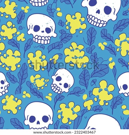 Seamless Colorful Skull Pattern.

Seamless pattern of Skulls in colorful style. Add color to your digital project with our pattern!