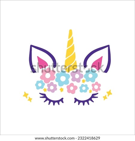 Unicorn SVG, Unicorn Face, Unicorn Birthday SVG, Birthday Girl svg, Birthday Shirt svg, Gift for Birthday, Cut files for Cricut