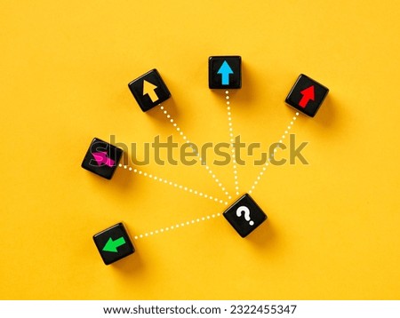 Choosing a strategic path to move forward. Business decision making and the way to success. Alternative options and business solutions. Choosing the right path. Royalty-Free Stock Photo #2322455347