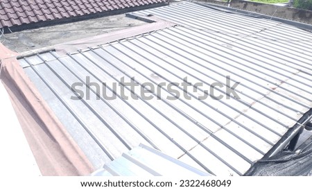 this is the roof of the house made of zinc iron. commonly found in Indonesia because it is cheap and easy to install