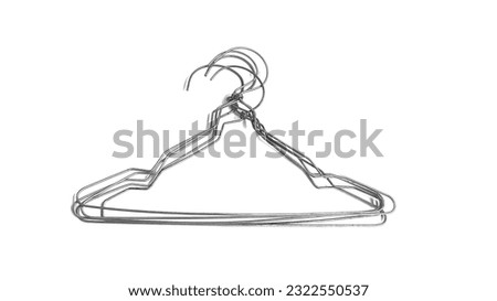 hanger in stainless steel, on a white or isolated background