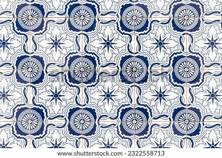 Portuguese ceramic tiles (Azulejos) as wall decoration