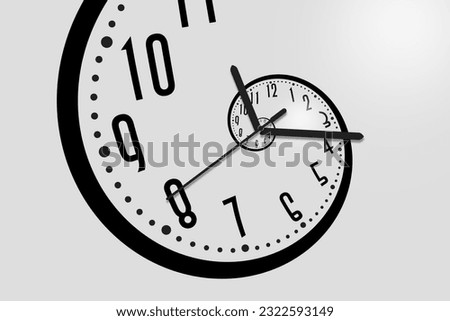A analog clock spiraling into itself Royalty-Free Stock Photo #2322593149