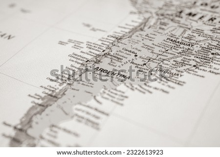 Argentina map travel background texture