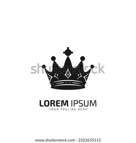 crown minimal logo icon silhouette isolated