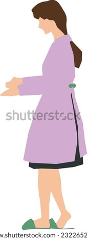 Standing Woman 67 Vector Illustration