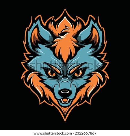 Wolf Head Mascot Logo for Esport. Wolf T-shirt Design. Wolf Logo. Wolf Sticker
