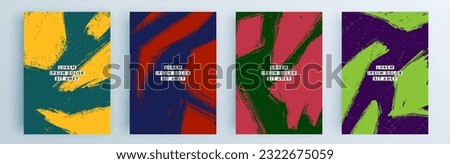 Modern abstract covers set, minimal covers design. Colorful geometric background, vector illustration. Royalty-Free Stock Photo #2322675059