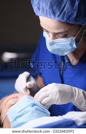 hair transplant dhi prp hairloos  brow Royalty-Free Stock Photo #2322682091